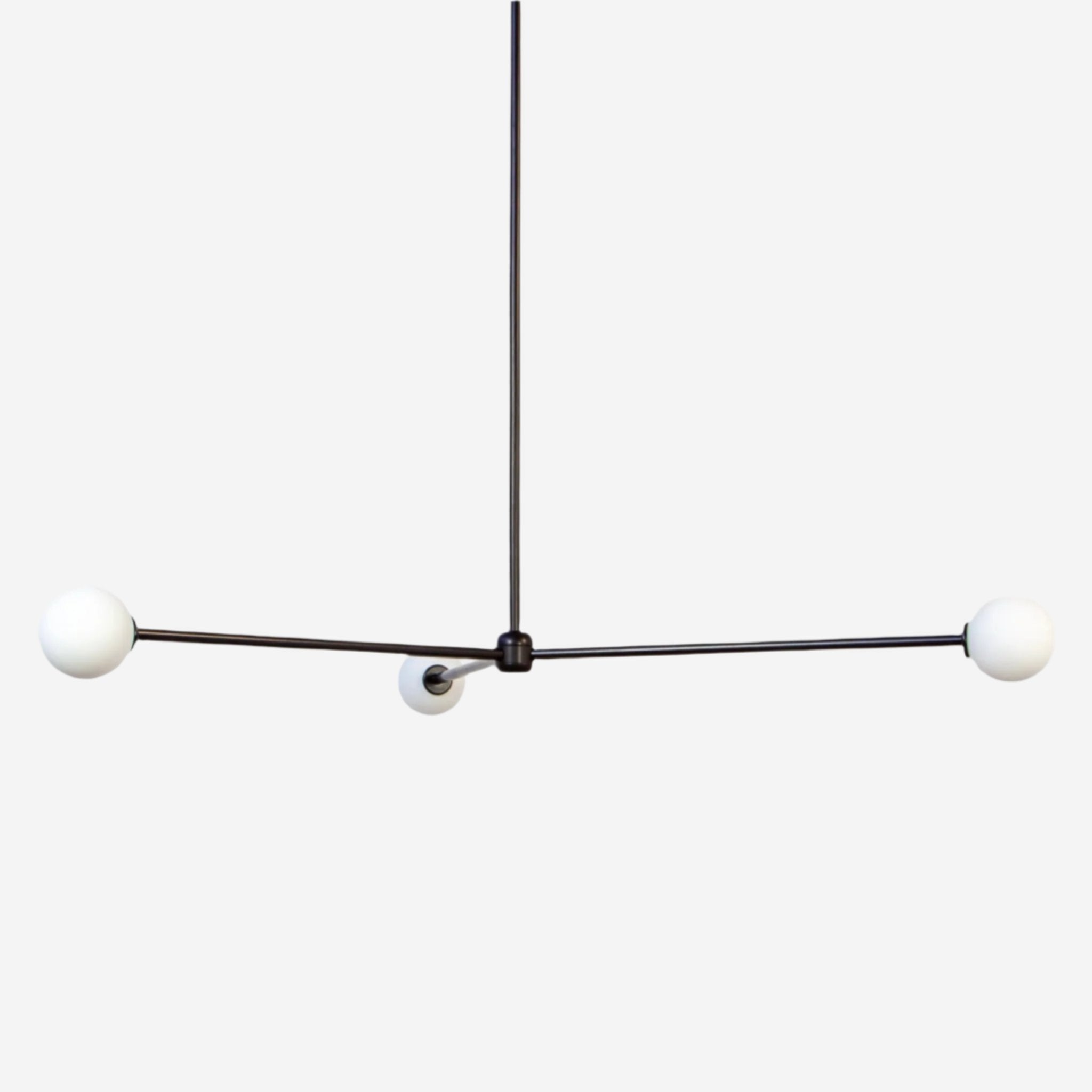 Three Globe Chandelier in Black