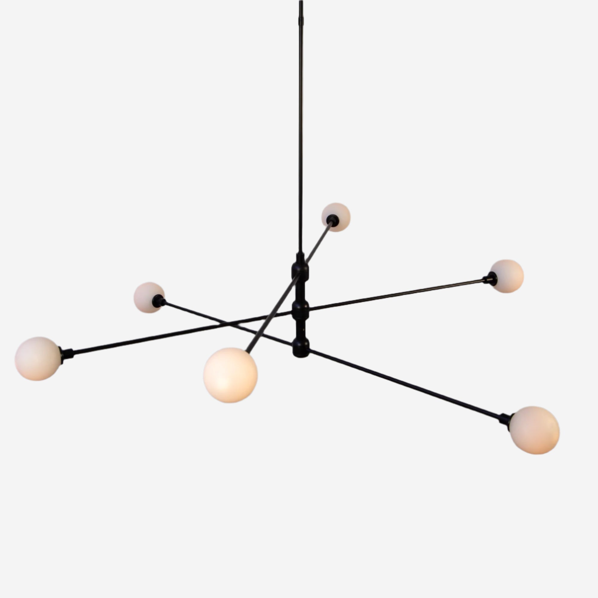 Minimal Black LED Chandelier