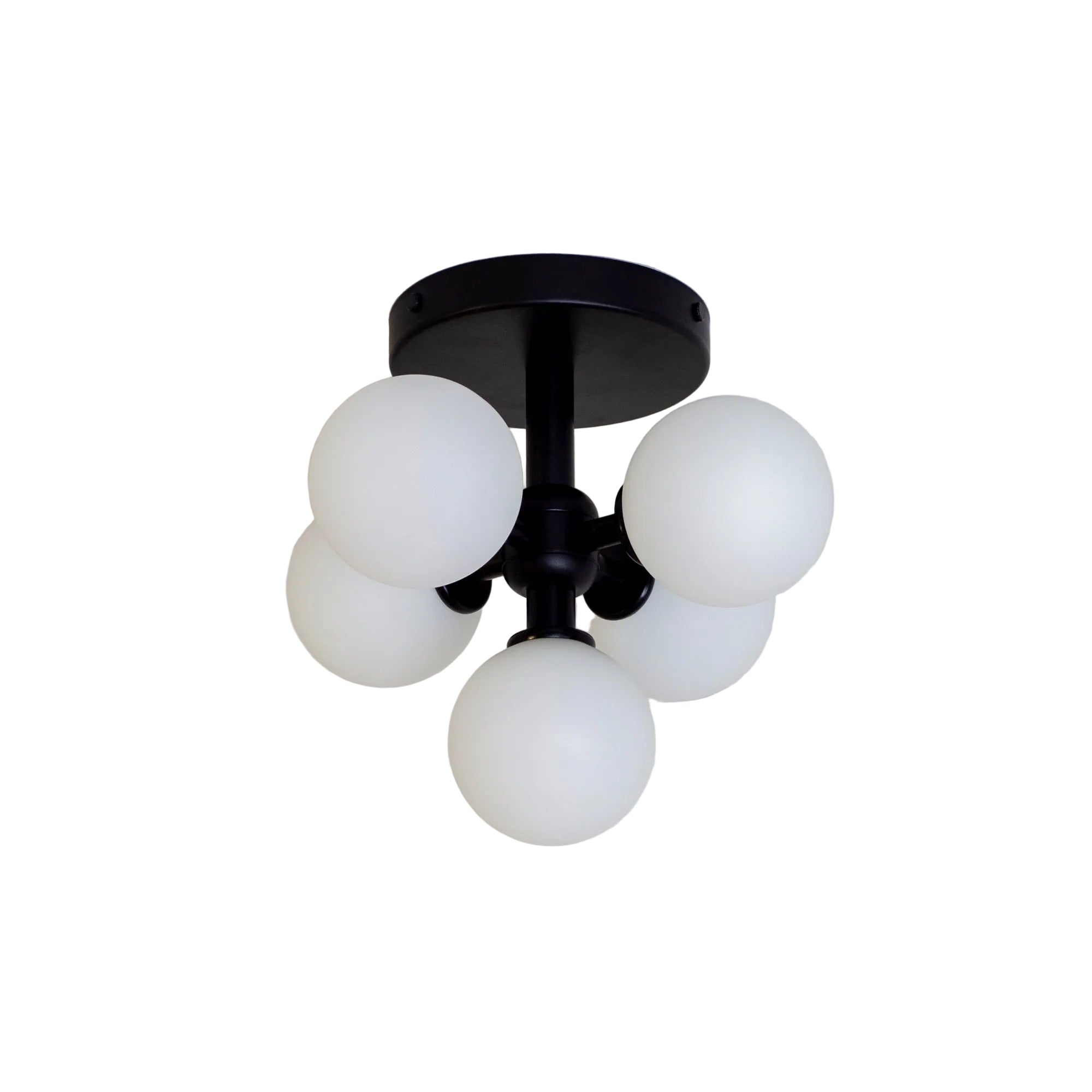 Luxury Flush Mount Ceiling Light with White Frosted Glass Shades