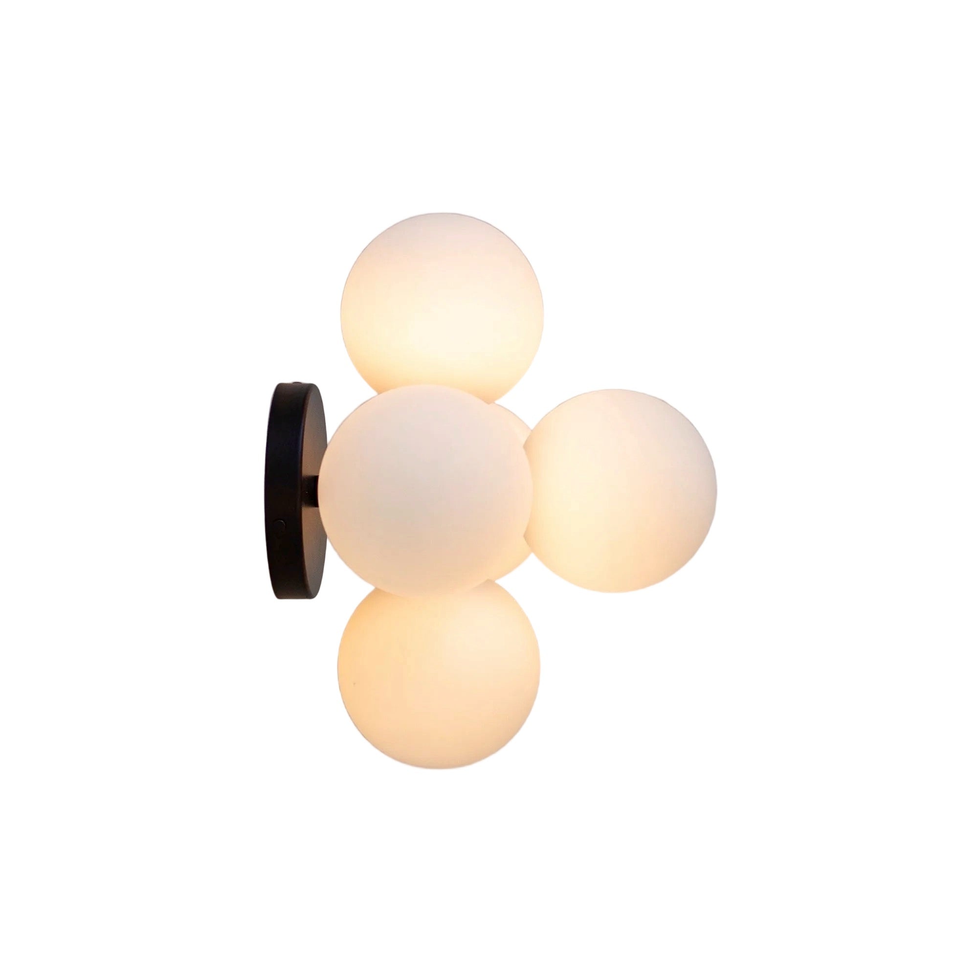Luxury Wall Sconce with White Frosted Glass Shades