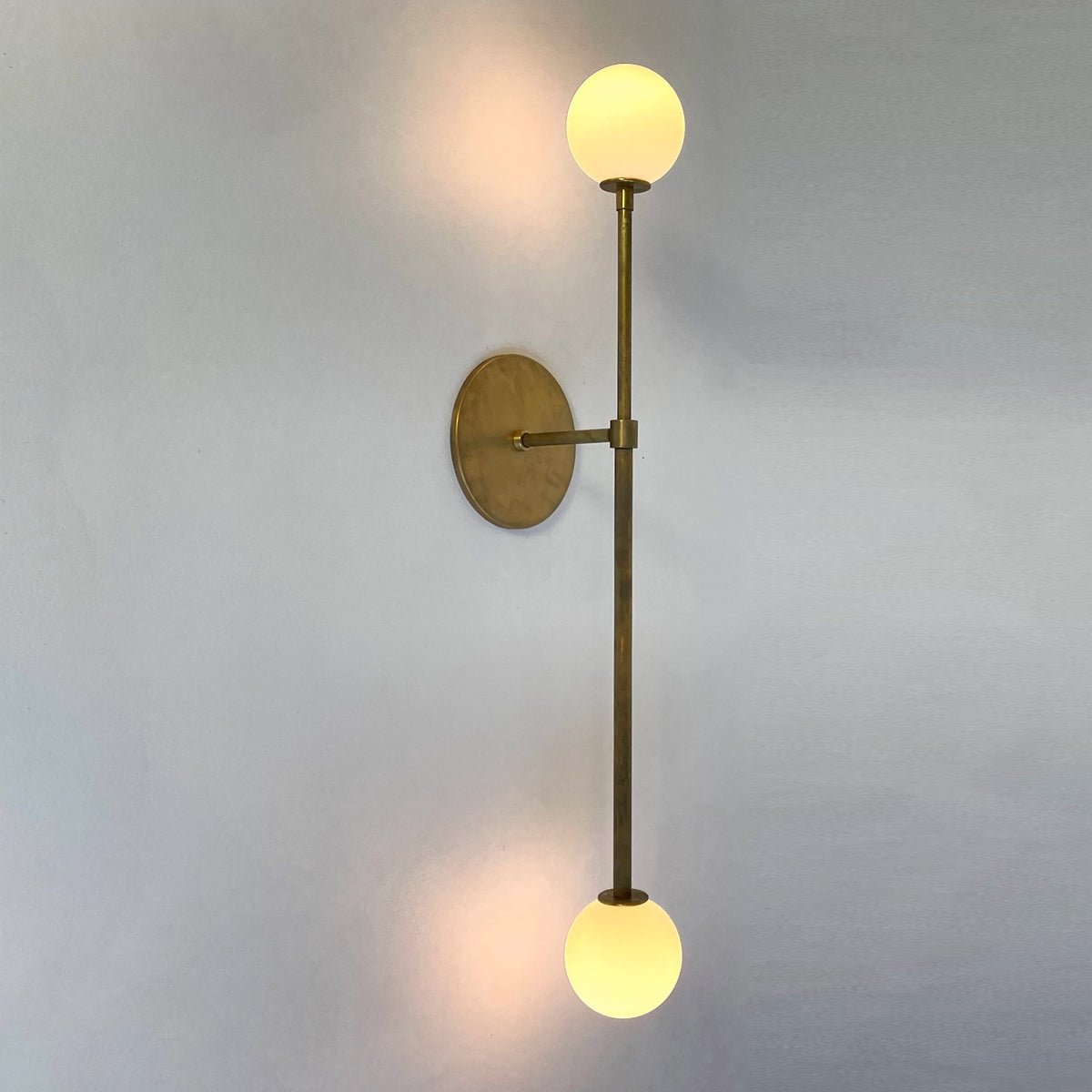 Offset T Sconce - Raw Brass, Prototype
