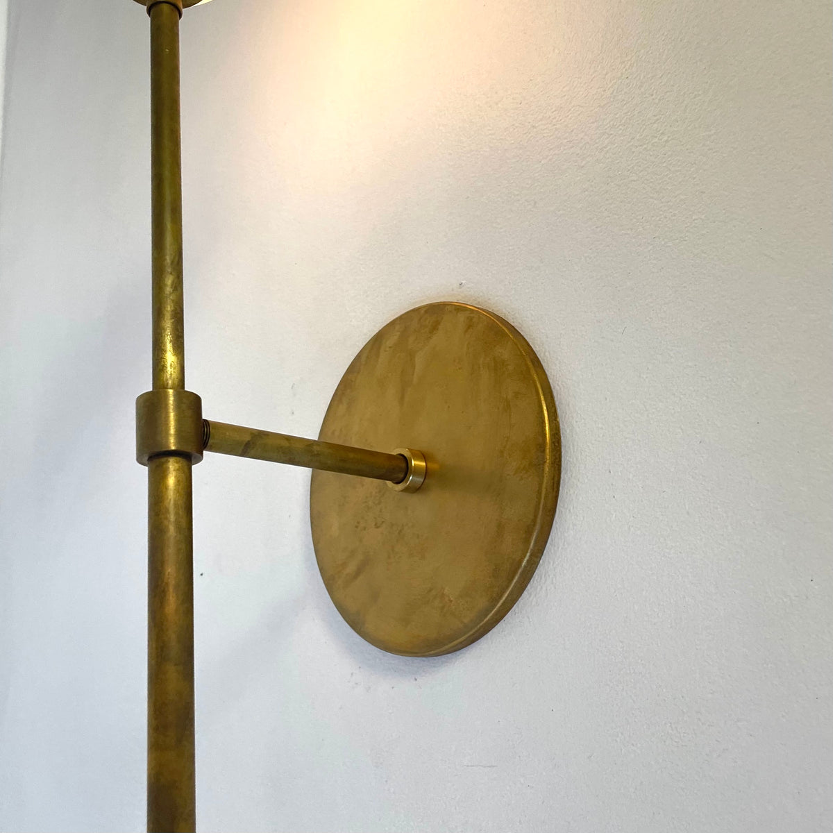 Offset T Sconce - Raw Brass, Prototype