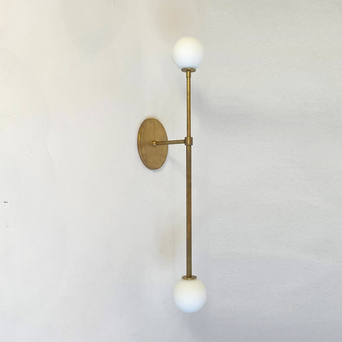 Offset T Sconce - Raw Brass, Prototype