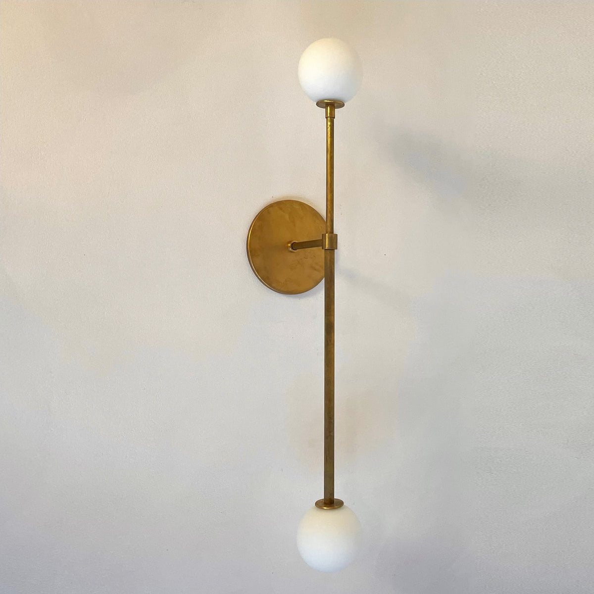 Offset T Sconce - Raw Brass, Prototype